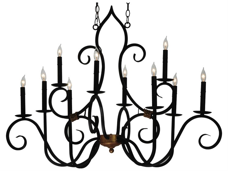Meyda Deco 1-Light Black Candelabra Chandelier