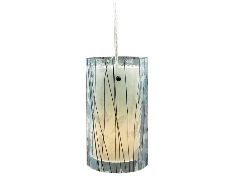 Meyda Metro Fusion 1-Light Nickel Cylinder Mini Pendant