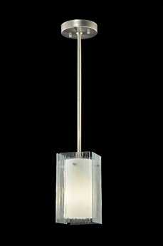 Meyda Deco 6" 1-Light Gray Glass Geometric Mini Pendant