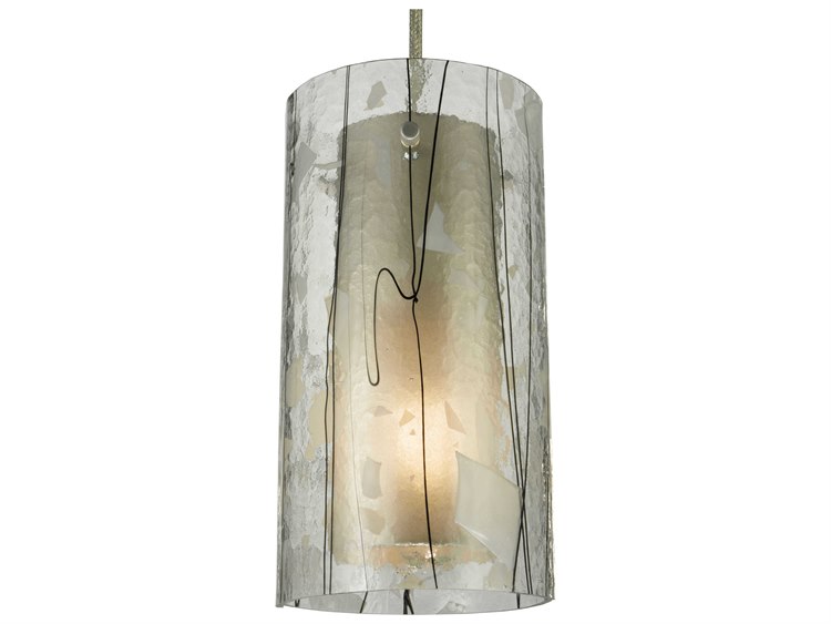 Meyda Deco 1-Light Gray Cylinder Mini Pendant