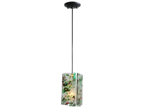 Meyda Metro Fusion 6" 1-Light Black Mini Pendant