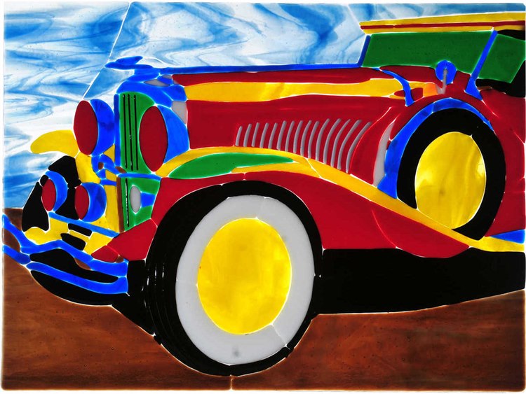 Meyda Metro Fusion Duesenberg Glass Window