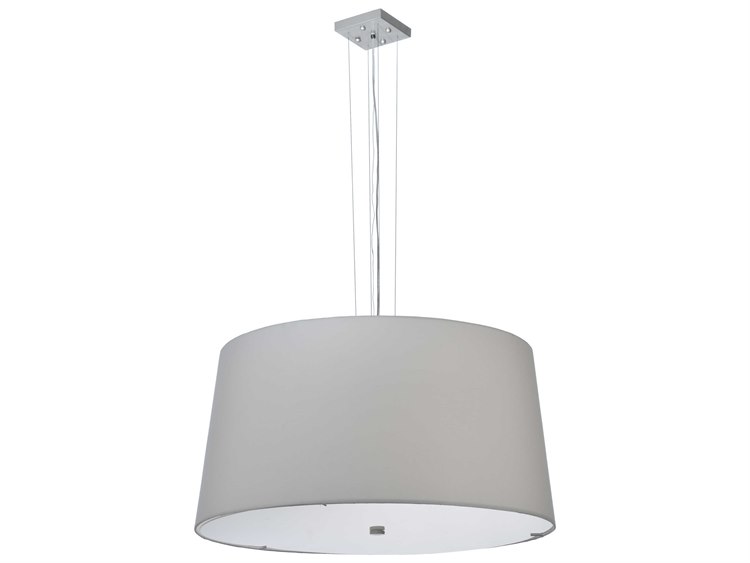 Meyda Deco 4-Light Nickel Drum Pendant