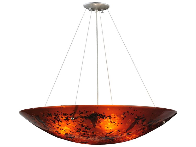 Meyda Metro Fusion 4-Light Nickel Bowl Pendant
