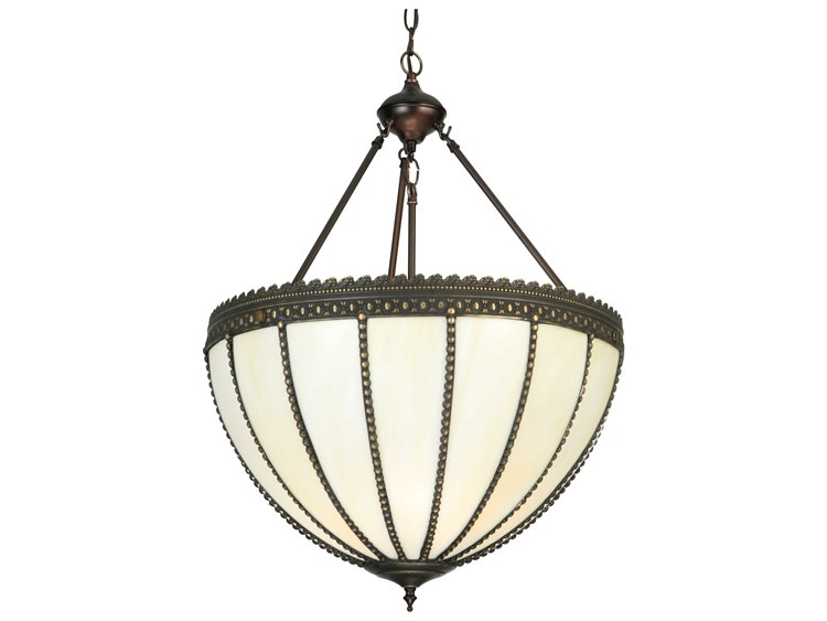 Meyda Deco 3-Light Brown Bell Pendant