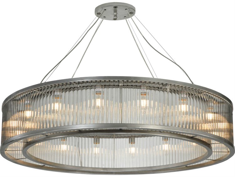 Meyda Deco 16-Light-Light Nickel Drum Pendant