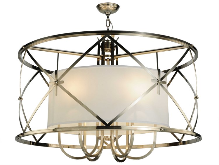 Meyda Deco 6-Light Gray Drum Pendant