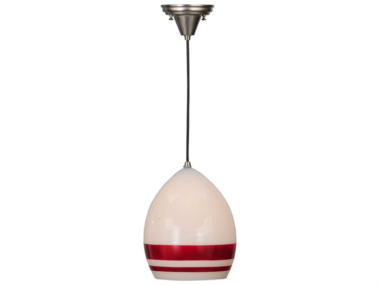 Meyda Deco 1-Light Gray Glass Bell Pendant
