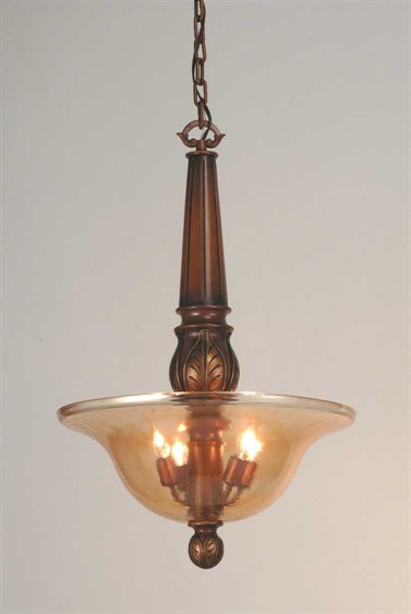 Meyda Deco 4-Light Red Bowl Pendant