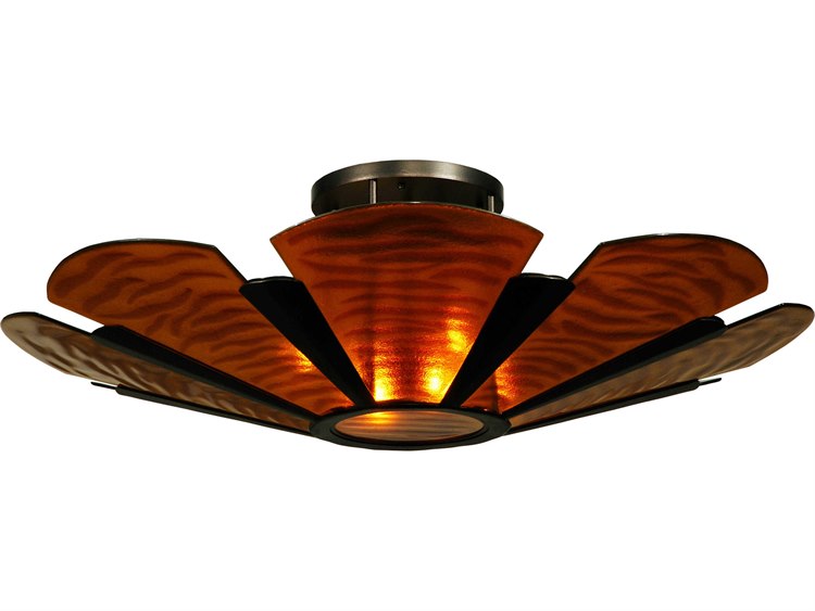 Meyda Metro Fusion 4-Light Bronze Semi Flush Mount