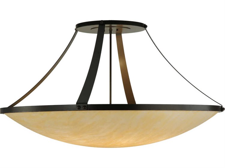 Meyda Deco 8-Light Bronze Bowl Semi Flush Mount