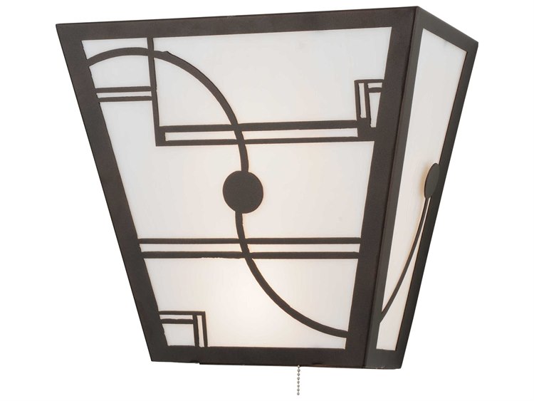 Meyda Deco 2-Light Bronze Wall Sconce
