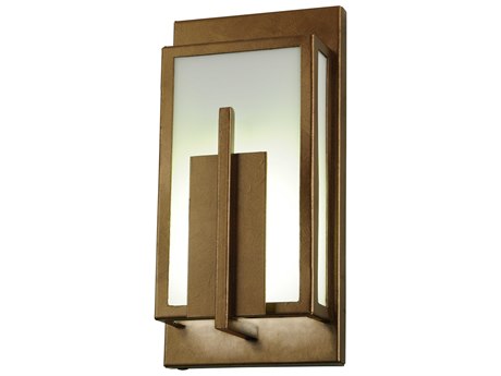 Meyda Deco 13" Tall 2-Light Brown Glass Wall Sconce