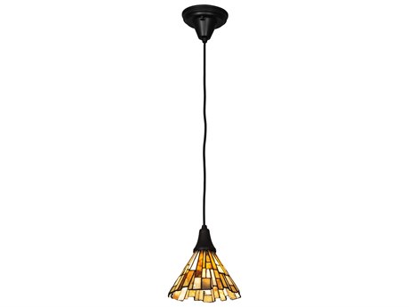 Meyda Delta 1-Light Craftsman Brown Mini Pendant