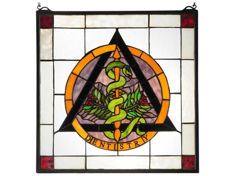 Meyda Lighting Dentistry 18" Dentistry Stained Glass Window