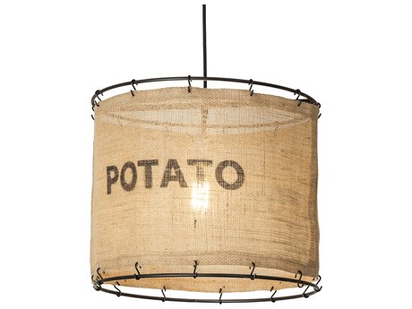 Meyda Empire 1-Light Solar Black LED Pendant