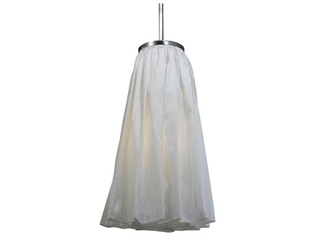 Meyda Fabric 12" 1-Light Gray Pendant