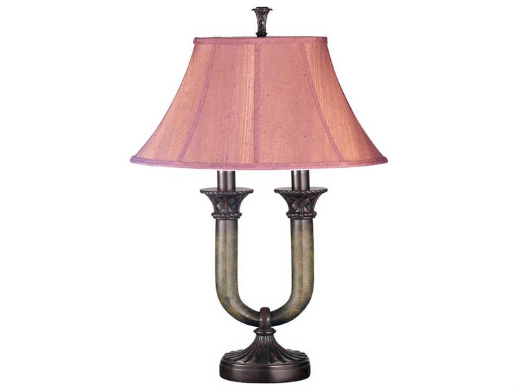Meyda Cypress Fabric Brown Table Lamp