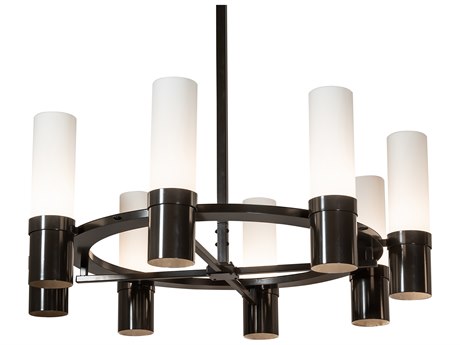 Meyda Farmington 8 8-Light Timeless Bronze Cylinder Chandelier