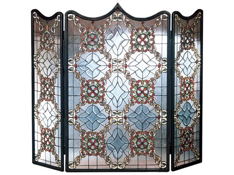 Meyda Victorian Beveled Folding Fireplace Screen
