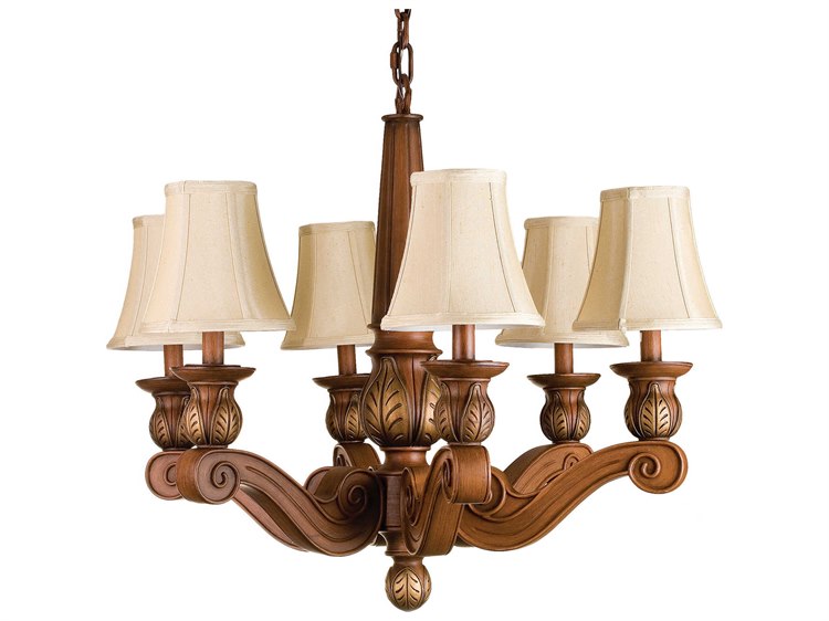 Meyda Fixtures 6-Light Red Empire Chandelier