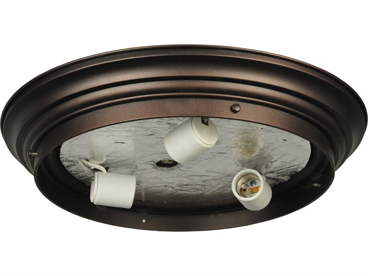 Meyda Fixtures 3-Light Brown Round Flush Mount