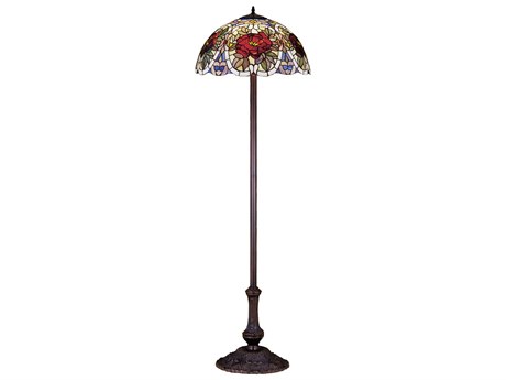 Meyda Renaissance Rose Bronze Tiffany Floor Lamp