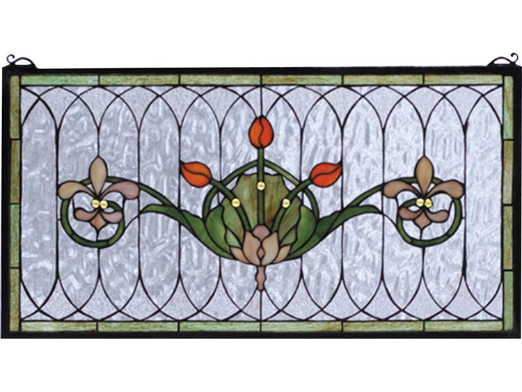 Meyda Tulip & Fleurs Stained Glass Window