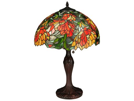 Meyda Lamella Brown Tiffany Table Lamp