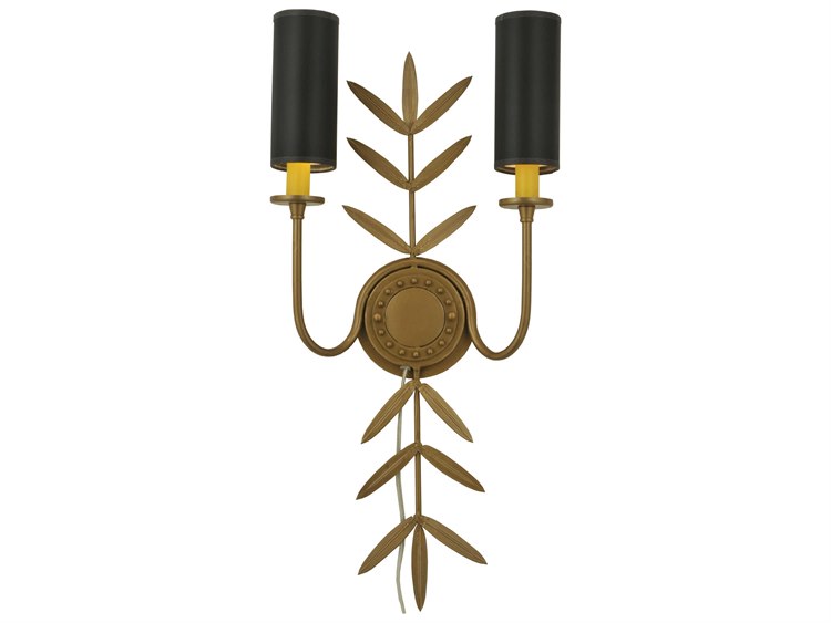 Meyda Floral 2-Light Brown Wall Sconce