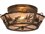 Meyda Whispering Pines 16" 2-Light Bronze Glass Bowl Flush Mount  MY167076