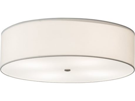 Meyda 4-Light Nickel Glass Flush Mount