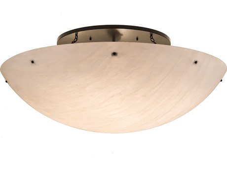 Meyda Artesia 12-Light Bronze Glass Bowl Flush Mount