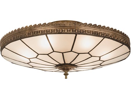 Meyda Vincent Honeycomb 6-Light Bronze Bowl Flush Mount