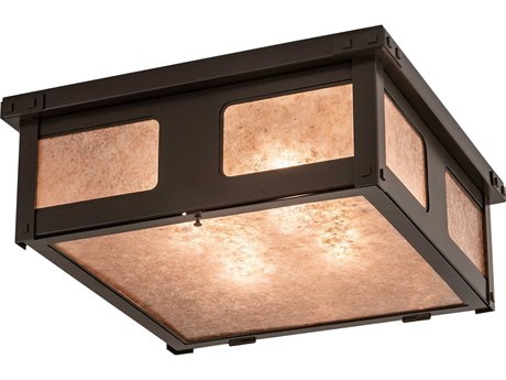 Meyda 4-Light Bronze LED Flush Mount
