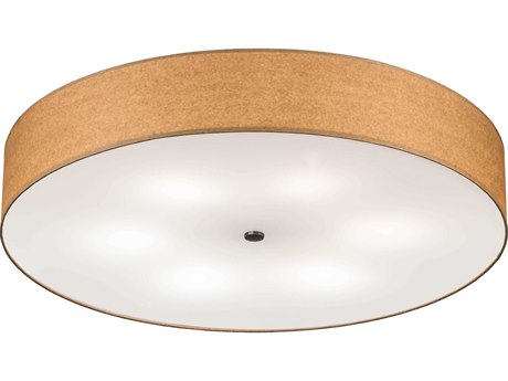 Meyda 6-Light Off White Drum Flush Mount