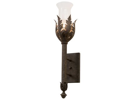 Meyda French Elegance 1-Light Grey Clear Glass Wall Sconce