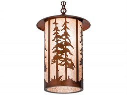 Meyda 1-Light Copper Glass Cylinder Mini Pendant | MY179989