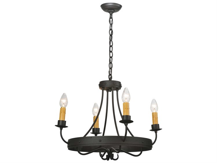 Meyda Gothic 4-Light Brown Candelabra Chandelier