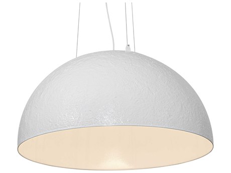 Meyda Gravity 1-Light White Silver Bowl Pendant