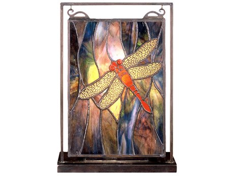 Meyda Dragonfly Lighted Mini Tabletop Window