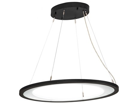 Meyda Anillo Black Glass LED Round Island Pendant
