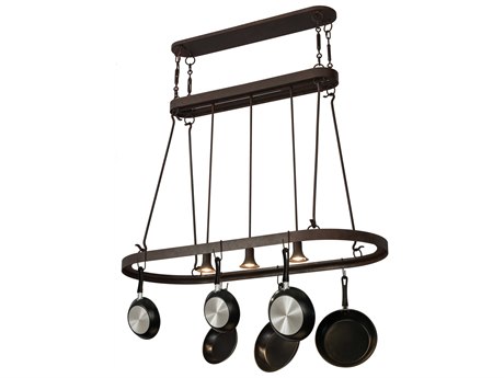 Meyda 3-Light Brown Glass Island Pendant