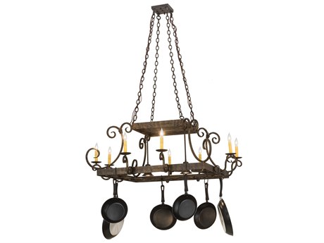Meyda 8 2 Bronze Glass Island Pendant
