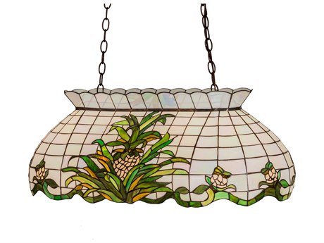 Meyda 3-Light Brown Glass Tiffany Island Pendant