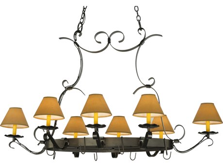 Meyda 8-Light Black Empire Island Pendant