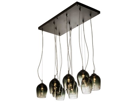 Meyda 10-Light Black Bell Island Pendant