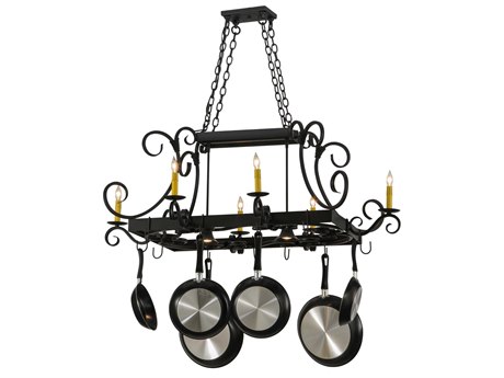 Meyda 2 6 Black Glass Island Pendant