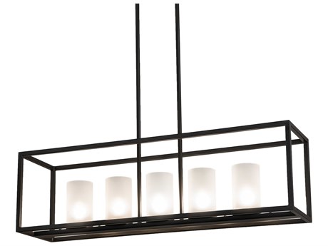Meyda 5-Light Bronze Cylinder Island Pendant