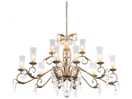 Meyda 14-Light Brown Glass Bell Island Pendant